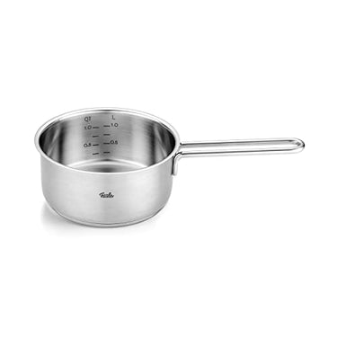 Fissler Pure Collection / Stainless steel saucepan (Ø 16 cm, 1.4 L) incl. pouring rim, internal scale - induction, large, silver on sale